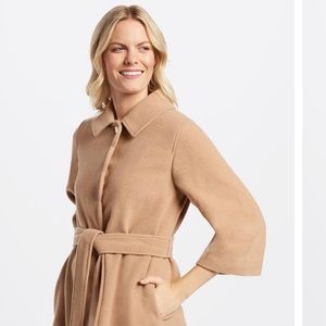 Draper James camel wool scalloped jacket M/L